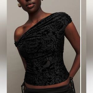 Reformation Cello Knit Top in Velvet Rose